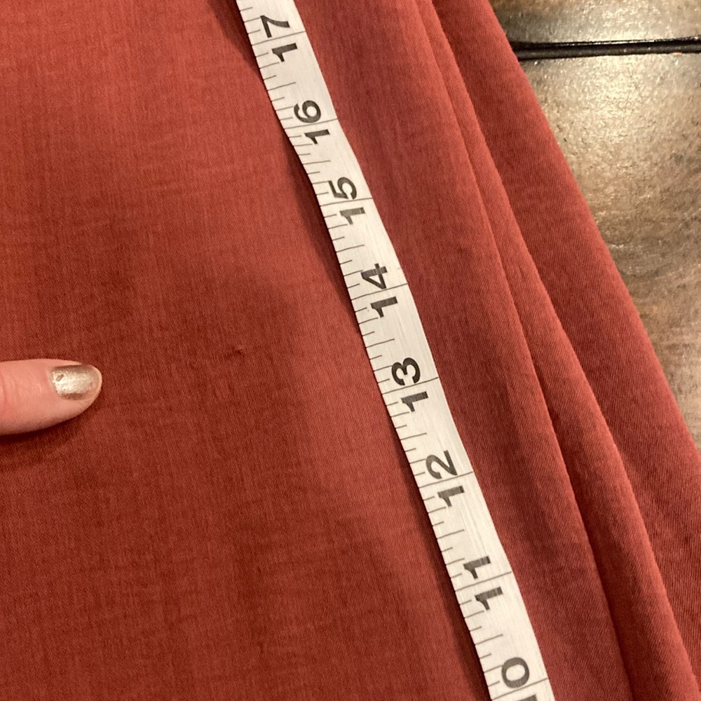 Like New Large She & Sky Terracotta Jumpsuit with Tie Front and Slit Back (ABBA) - Picture 13 of 16